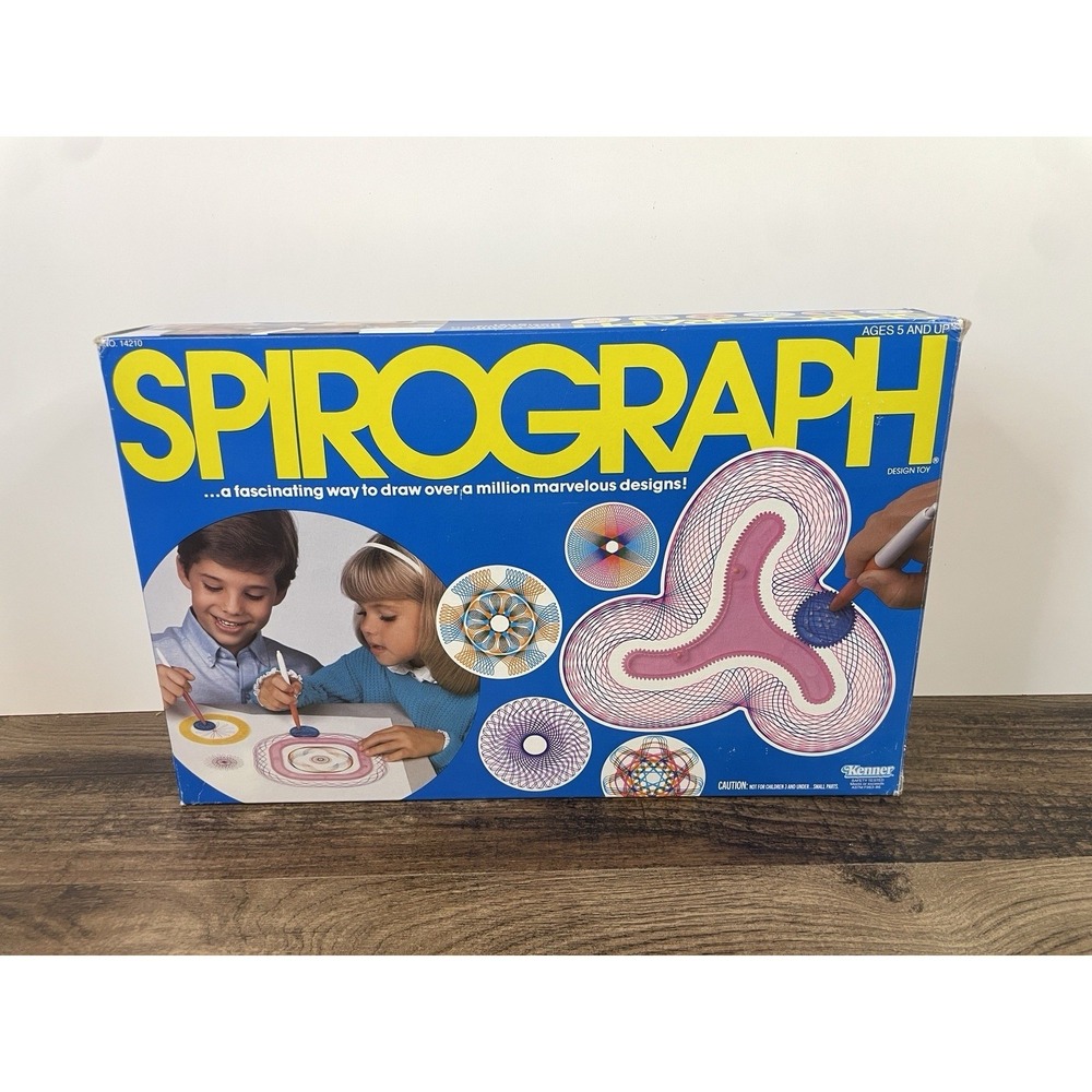 Vintage Spirograph In Original Box Drawing Kit set 1986 - Missing Pens